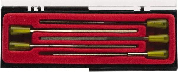 Value Collection - 3 Piece Diamond Pattern File Set - Set Includes Comprise, Square, Half Round, Round - Industrial Tool & Supply