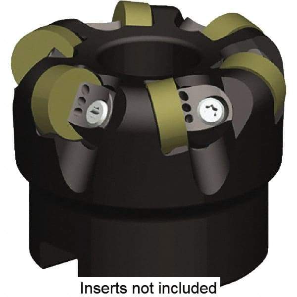 Kennametal - 2-1/2" Cut Diam, 1/4" Max Depth, 3/4" Arbor Hole, 9 Inserts, RNGN120400 Insert Style, Indexable Copy Face Mill - KCRA Cutter Style, 20,300 Max RPM, 1-3/4 High, Series KCRA - Industrial Tool & Supply