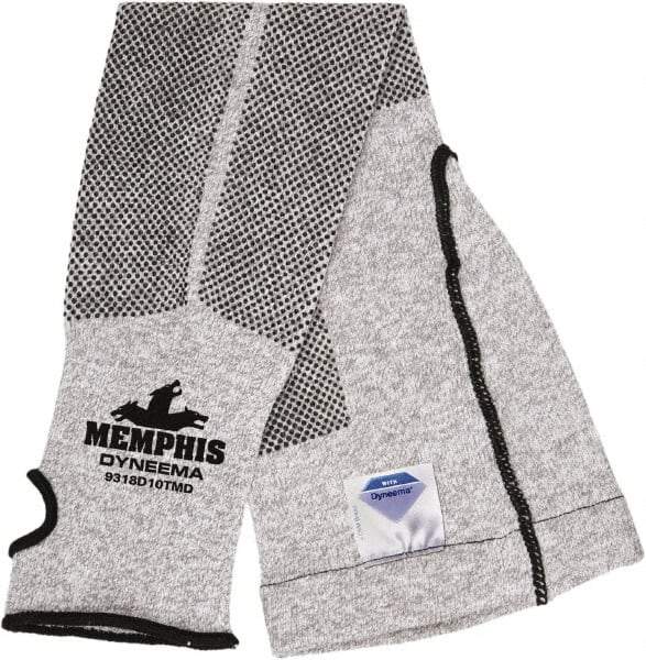 MCR Safety - Size Universal, White Stainless Steel & Polyester Cut Resistant Sleeve - 18" Long Sleeve, Elastic Opening at Both Ends - Industrial Tool & Supply