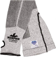 MCR Safety - Size Universal, White Stainless Steel & Polyester Cut Resistant Sleeve - 18" Long Sleeve, Elastic Opening at Both Ends - Industrial Tool & Supply