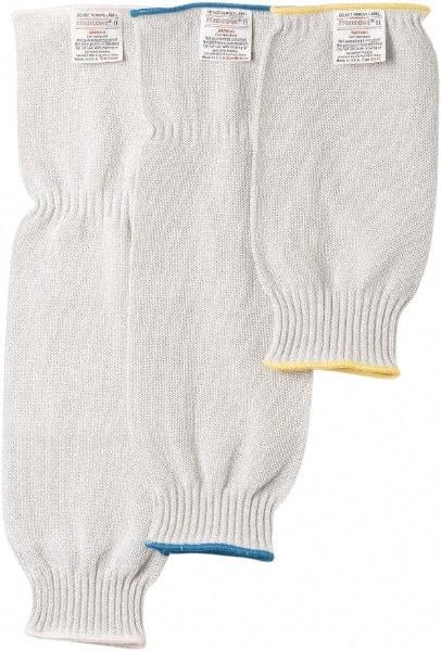 MCR Safety - Size Universal, White Stainless Steel & Polyester Cut Resistant Sleeve - 12" Long Sleeve, Elastic Opening at Both Ends - Industrial Tool & Supply