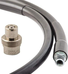 Value Collection - 3/8" Inside Diam x 3/8 NPT 6' Hydraulic Pump Hose - 10,000 psi, 59755199 Opposite End, Rubber - Industrial Tool & Supply