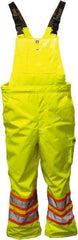 Viking - Size XL, High Visibility Lime, Rain, Cold Weather Bib Overall - No Pockets - Industrial Tool & Supply