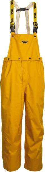 Viking - Size 4XL, Yellow, Rain, Wind Resistant Bib Overall - No Pockets - Industrial Tool & Supply