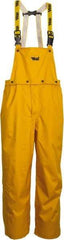 Viking - Size S, Yellow, Rain, Wind Resistant Bib Overall - No Pockets - Industrial Tool & Supply