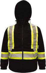 Viking - Size 3XL High Visibility Sweatshirt - High Visbility Orange, Thermal Fleece & Polyester, Zipper Closure, 55" Chest - Industrial Tool & Supply