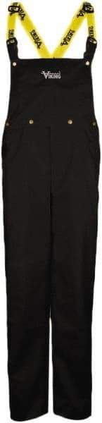 Viking - Size M, Black, Rain, Wind Resistant Bib Overall - No Pockets - Industrial Tool & Supply
