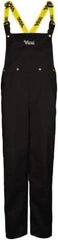 Viking - Size L, Black, Rain, Wind Resistant Bib Overall - No Pockets - Industrial Tool & Supply