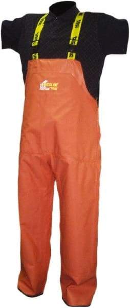 Viking - Size M, Orange, Rain, Wind Resistant Bib Overall - No Pockets - Industrial Tool & Supply