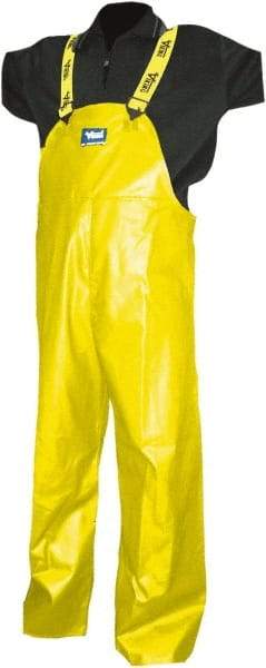 Viking - Size 2XL, Yellow, Chemical, Rain, Wind Resistant Bib Overall - No Pockets - Industrial Tool & Supply