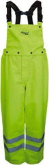 Viking - Size S, High Visibility Yellow, Rain, Wind Resistant Bib Overall - No Pockets - Industrial Tool & Supply