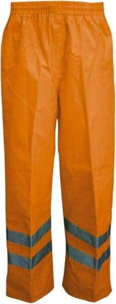 Viking - Size 2XL, High Visibility Orange, Rain, Wind Resistant Pants - No Pockets - Industrial Tool & Supply