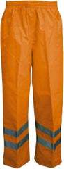 Viking - Size M, High Visibility Orange, Rain, Wind Resistant Pants - No Pockets - Industrial Tool & Supply