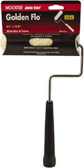 Wooster Brush - 11" Long, 3/8" Nap, Mini Knit - 6-1/2" Wide, Steel Frame, Includes Roller Cover & Frame - Industrial Tool & Supply