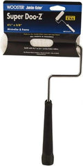 Wooster Brush - 11" Long, 3/8" Nap, Mini Woven - 6-1/2" Wide, Steel Frame, Includes Roller Cover & Frame - Industrial Tool & Supply