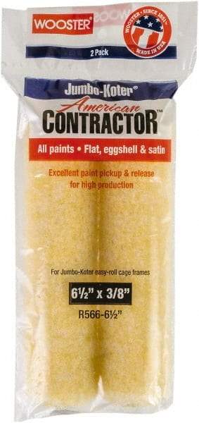 Wooster Brush - 3/8" Nap, 6-1/2" Wide Paint Mini Roller - Medium Texture, Knitted - Industrial Tool & Supply