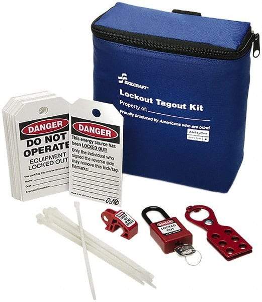 Ability One - 24 Piece Lockout Tagout Kit - Keyed Differently, Comes in Carrying Case - Industrial Tool & Supply