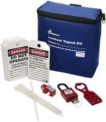 Ability One - 24 Piece Lockout Tagout Kit - Keyed Differently, Comes in Carrying Case - Industrial Tool & Supply