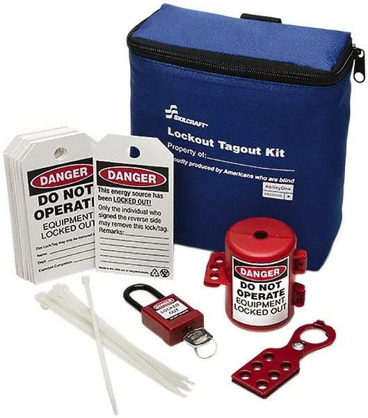 Ability One - 24 Piece Lockout Tagout Kit - Keyed Differently, Comes in Carrying Case - Industrial Tool & Supply