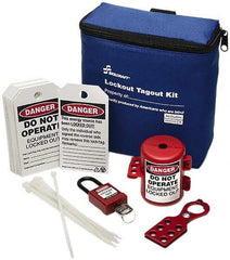 Ability One - 24 Piece Lockout Tagout Kit - Keyed Differently, Comes in Carrying Case - Industrial Tool & Supply