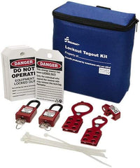 Ability One - 26 Piece Lockout Tagout Kit - Keyed Differently, Comes in Carrying Case - Industrial Tool & Supply
