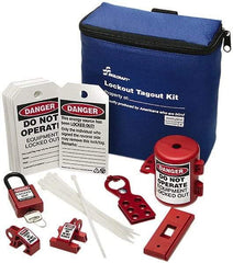Ability One - 27 Piece Electrical Lockout Kit - Keyed Differently, Comes in Carrying Case - Industrial Tool & Supply