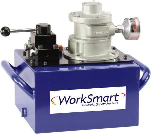 Value Collection - 10,000 psi Air-Hydraulic Pump & Jack - 3 Gal Oil Capacity, Dump Valve, Use with Single Acting Cylinders, Advance & Retract - Industrial Tool & Supply