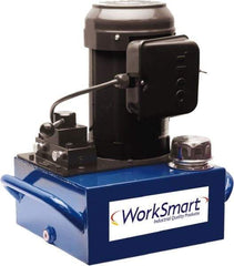 Value Collection - 10,000 psi Electric Hydraulic Pump & Jack - 2 Gal Oil Capacity, 3-Way, 3 Position Valve, Use with Single Acting Cylinders, Advance, Hold & Retract - Industrial Tool & Supply
