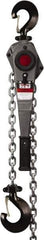 Jet - 6,000 Lb Lifting Capacity, 20' Lift Height, Lever with Overload Protection Hoist - Made from Chain, 82 Lb Avg Pull to Lift Rated Load - Industrial Tool & Supply