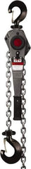 Jet - 6,000 Lb Lifting Capacity, 15' Lift Height, Lever with Overload Protection Hoist - Made from Chain, 82 Lb Avg Pull to Lift Rated Load - Industrial Tool & Supply