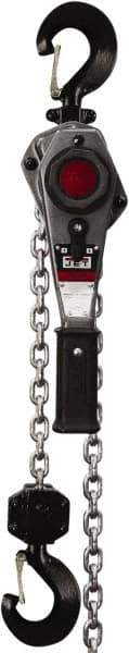 Jet - 3,000 Lb Lifting Capacity, 10' Lift Height, Lever with Overload Protection Hoist - Made from Chain, 75 Lb Avg Pull to Lift Rated Load - Industrial Tool & Supply