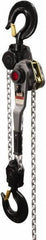 Jet - 18,000 Lb Lifting Capacity, 15' Lift Height, Lever with Overload Protection Hoist - Made from Chain, 79 Lb Avg Pull to Lift Rated Load - Industrial Tool & Supply