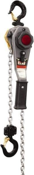 Jet - 1,500 Lb Lifting Capacity, 15' Lift Height, Lever with Overload Protection Hoist - Made from Chain - Industrial Tool & Supply