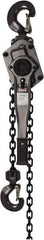 Jet - 6,000 Lb Lifting Capacity, 10' Lift Height, Lever Hoist - Made from Chain, 71 Lb Avg Pull to Lift Rated Load - Industrial Tool & Supply
