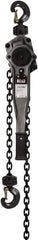 Jet - 3,000 Lb Lifting Capacity, 20' Lift Height, Lever Hoist - Made from Chain, 49 Lb Avg Pull to Lift Rated Load - Industrial Tool & Supply