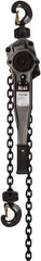 Jet - 3,000 Lb Lifting Capacity, 10' Lift Height, Lever Hoist - Made from Chain, 49 Lb Avg Pull to Lift Rated Load - Industrial Tool & Supply