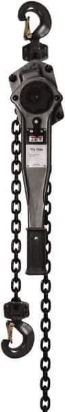 Jet - 3,000 Lb Lifting Capacity, 5' Lift Height, Lever Hoist - Made from Chain, 49 Lb Avg Pull to Lift Rated Load - Industrial Tool & Supply