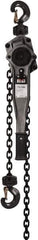 Jet - 3,000 Lb Lifting Capacity, 5' Lift Height, Lever Hoist - Made from Chain, 49 Lb Avg Pull to Lift Rated Load - Industrial Tool & Supply