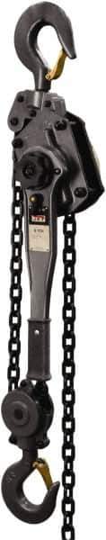 Jet - 12,000 Lb Lifting Capacity, 5' Lift Height, Lever Hoist - Made from Chain, 77 Lb Avg Pull to Lift Rated Load - Industrial Tool & Supply