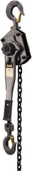 Jet - 6,000 Lb Lifting Capacity, 20' Lift Height, Lever Hoist - Made from Chain, 71 Lb Avg Pull to Lift Rated Load - Industrial Tool & Supply