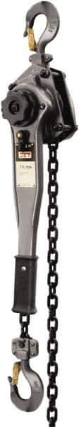 Jet - 3,000 Lb Lifting Capacity, 15' Lift Height, Lever Hoist - Made from Chain, 49 Lb Avg Pull to Lift Rated Load - Industrial Tool & Supply