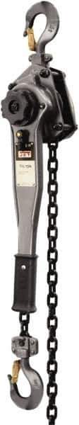 Jet - 3,000 Lb Lifting Capacity, 10' Lift Height, Lever Hoist - Made from Chain, 49 Lb Avg Pull to Lift Rated Load - Industrial Tool & Supply