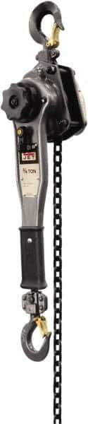 Jet - 1,500 Lb Lifting Capacity, 20' Lift Height, Lever Hoist - Made from Chain, 31 Lb Avg Pull to Lift Rated Load - Industrial Tool & Supply