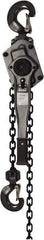 Jet - 6,000 Lb Lifting Capacity, 15' Lift Height, Lever Hoist - Made from Chain, 71 Lb Avg Pull to Lift Rated Load - Industrial Tool & Supply