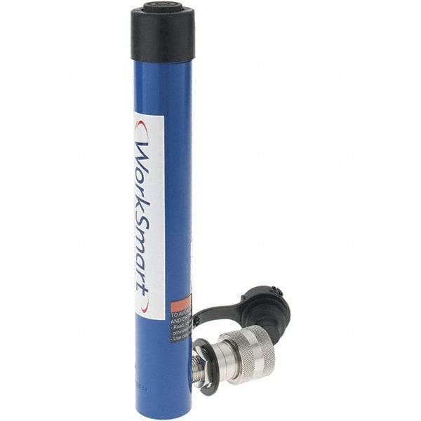 Value Collection - 5 Ton, 7.09" Stroke, 7.09 Cu In Oil Capacity, Portable Hydraulic Single Acting Cylinder - 1 Sq In Effective Area, 10.71" Lowered Ht., 17.8" Max Ht., 1.13" Cyl Bore Diam, 1" Plunger Rod Diam, 10,000 Max psi - Industrial Tool & Supply