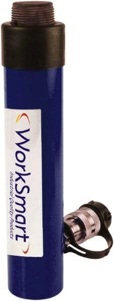 Value Collection - 10 Ton, 5.95" Stroke, 13.33 Cu In Oil Capacity, Portable Hydraulic Threaded Cylinder - 2.24 Sq In Effective Area, 11.46" Lowered Ht., 17.41" Max Ht., 1.49" Plunger Rod Diam, 10,000 Max psi - Industrial Tool & Supply