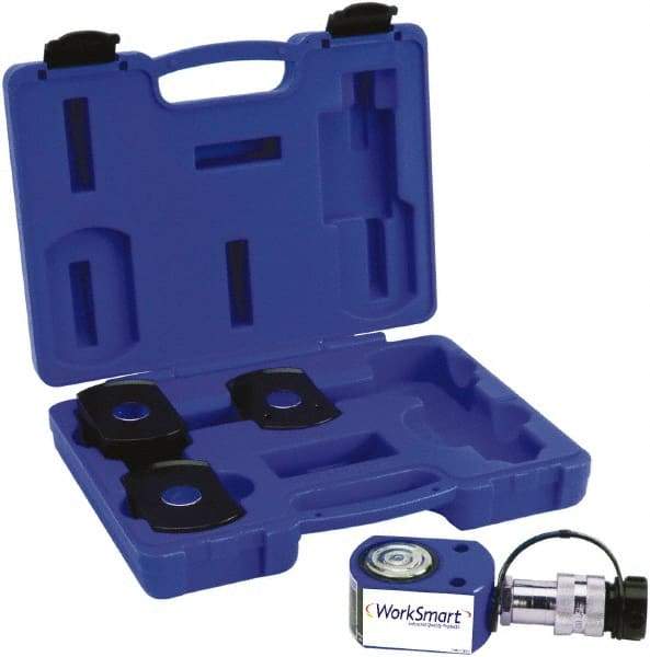 Value Collection - 10 Ton, 0.43" Stroke, 1.01 Cu In Oil Capacity, Portable Hydraulic Flat Body Kit Cylinder - 2.36 Sq In Effective Area, 1.69" Lowered Ht., 2.12" Max Ht., 1.73" Cyl Bore Diam, 1.5" Plunger Rod Diam, 10,000 Max psi - Industrial Tool & Supply