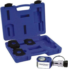Value Collection - 10 Ton, 0.43" Stroke, 1.01 Cu In Oil Capacity, Portable Hydraulic Flat Body Kit Cylinder - 2.36 Sq In Effective Area, 1.69" Lowered Ht., 2.12" Max Ht., 1.73" Cyl Bore Diam, 1.5" Plunger Rod Diam, 10,000 Max psi - Industrial Tool & Supply
