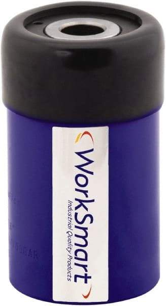 Value Collection - 12 Ton, 1.61" Stroke, 4.7 Cu In Oil Capacity, Portable Hydraulic Hollow Hole Cylinder - 2.91 Sq In Effective Area, 4.74" Lowered Ht., 6.36" Max Ht., 1.92" Cyl Bore Diam, 1.38" Plunger Rod Diam, 10,000 Max psi - Industrial Tool & Supply