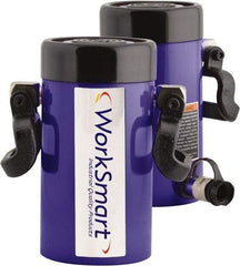 Value Collection - 75 Ton, 6.14" Stroke, 98.85 Cu In Oil Capacity, Portable Hydraulic Single Acting Cylinder - 16.1 Sq In Effective Area, 11.22" Lowered Ht., 18.36" Max Ht., 4.53" Cyl Bore Diam, 3.74" Plunger Rod Diam, 10,000 Max psi - Industrial Tool & Supply